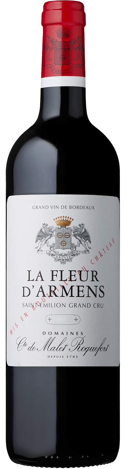 Fleur d'Armens - Saint Emilion Grand Cru - Vin des Domaines Comte de Malet Roquefort